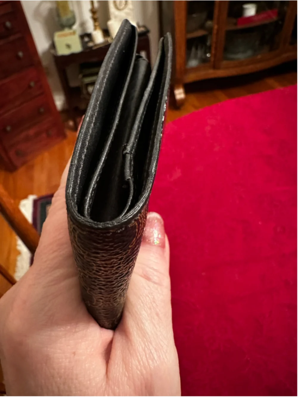 Celine Black Macadam Triomphe Coated Canvas Bifold Wallet